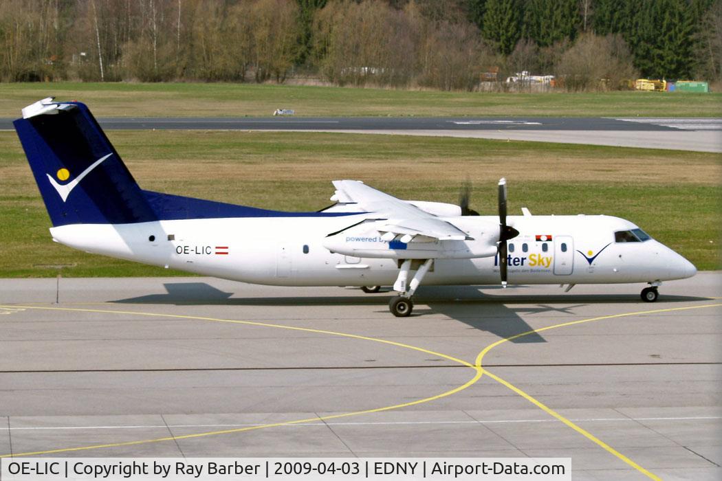 OE-LIC, 1997 De Havilland Canada DHC-8-314 Dash 8 C/N 503, DHC-8Q-314 Dash 8 [503] (Intersky) Friedrichshafen~D 03/04/2009. Seen taxiing out for departure.