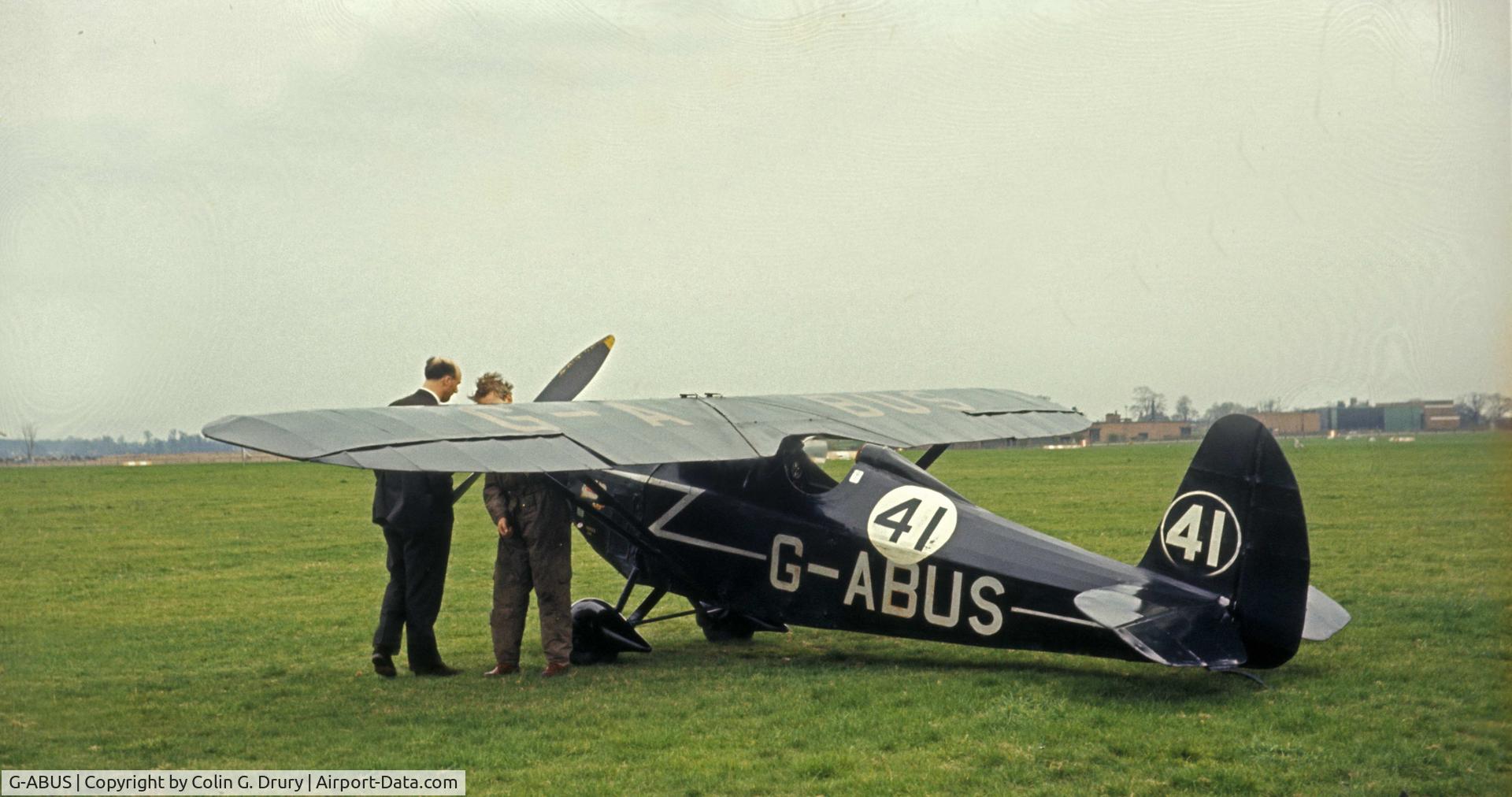 G-ABUS, 1931 Comper CLA-7 Swift C/N S32/4, Taken 1960's in UK Midlands