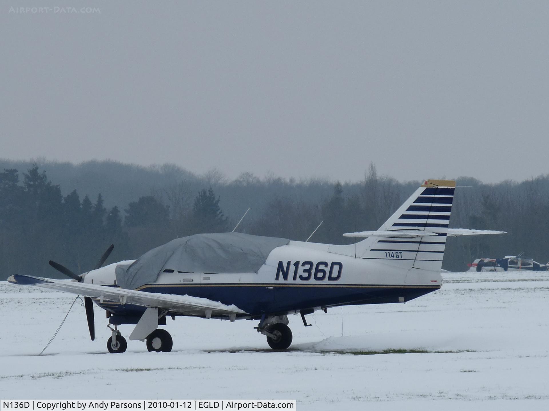 N136D, 1978 Rockwell Commander 114GT C/N 14361, At a very Snowy Denham