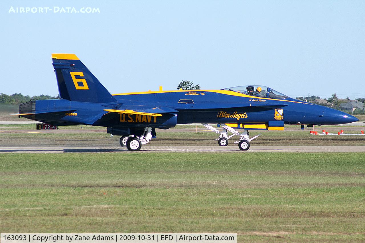 163093, McDonnell Douglas F/A-18A Hornet C/N 0475/A391, USN Blue Angels at the Wings Over Houston Airshow