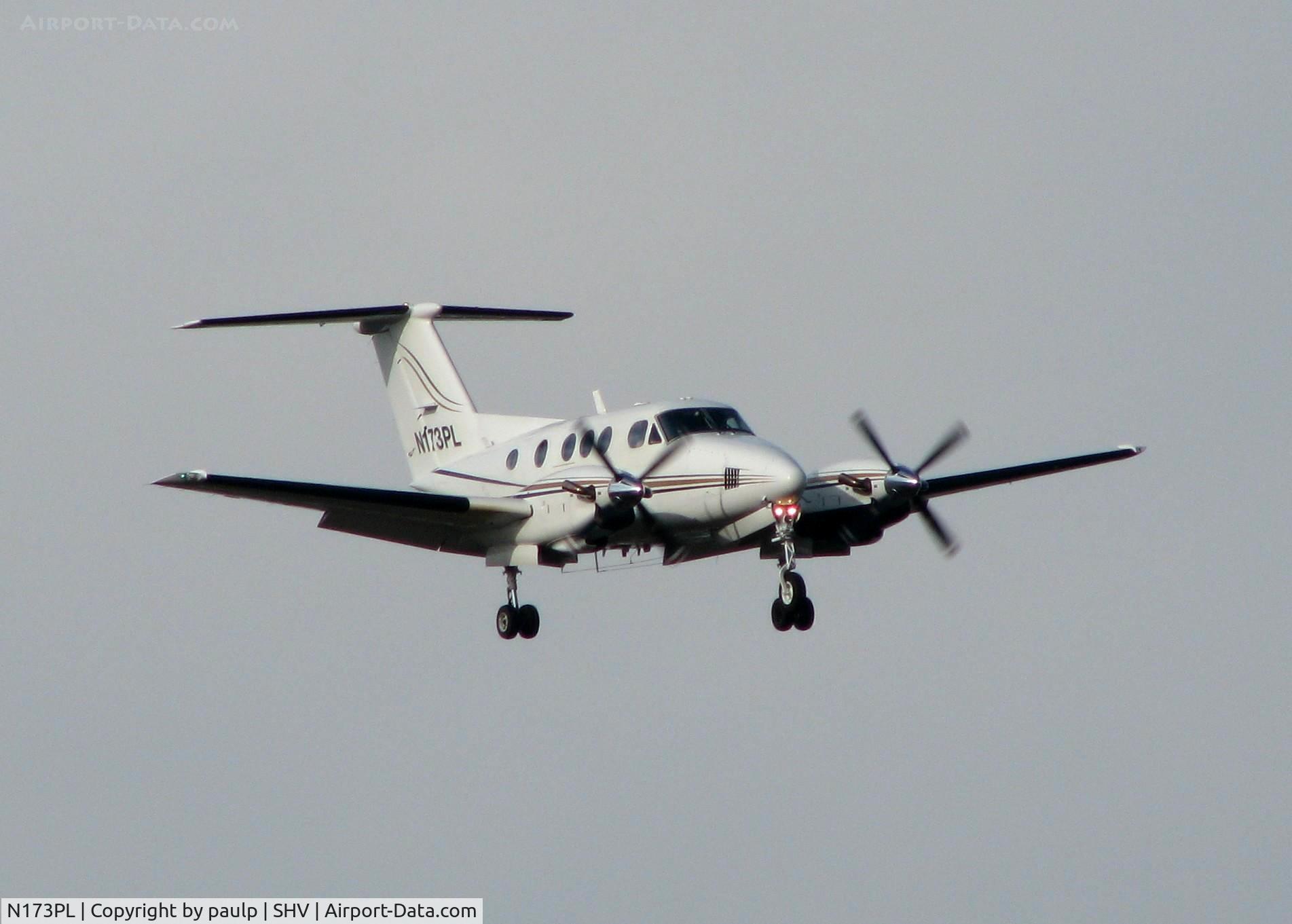 N173PL, 1981 Beech F90 King Air C/N LA-106, Landing on runway 05 at Shreveport Regional.
