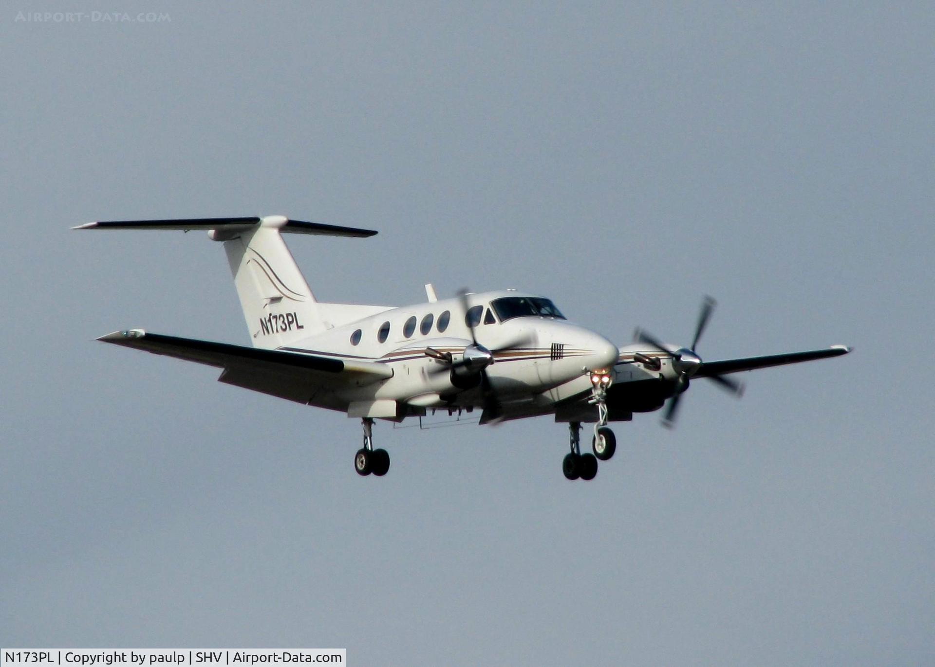 N173PL, 1981 Beech F90 King Air C/N LA-106, Landing on runway 05 at Shreveport Regional.