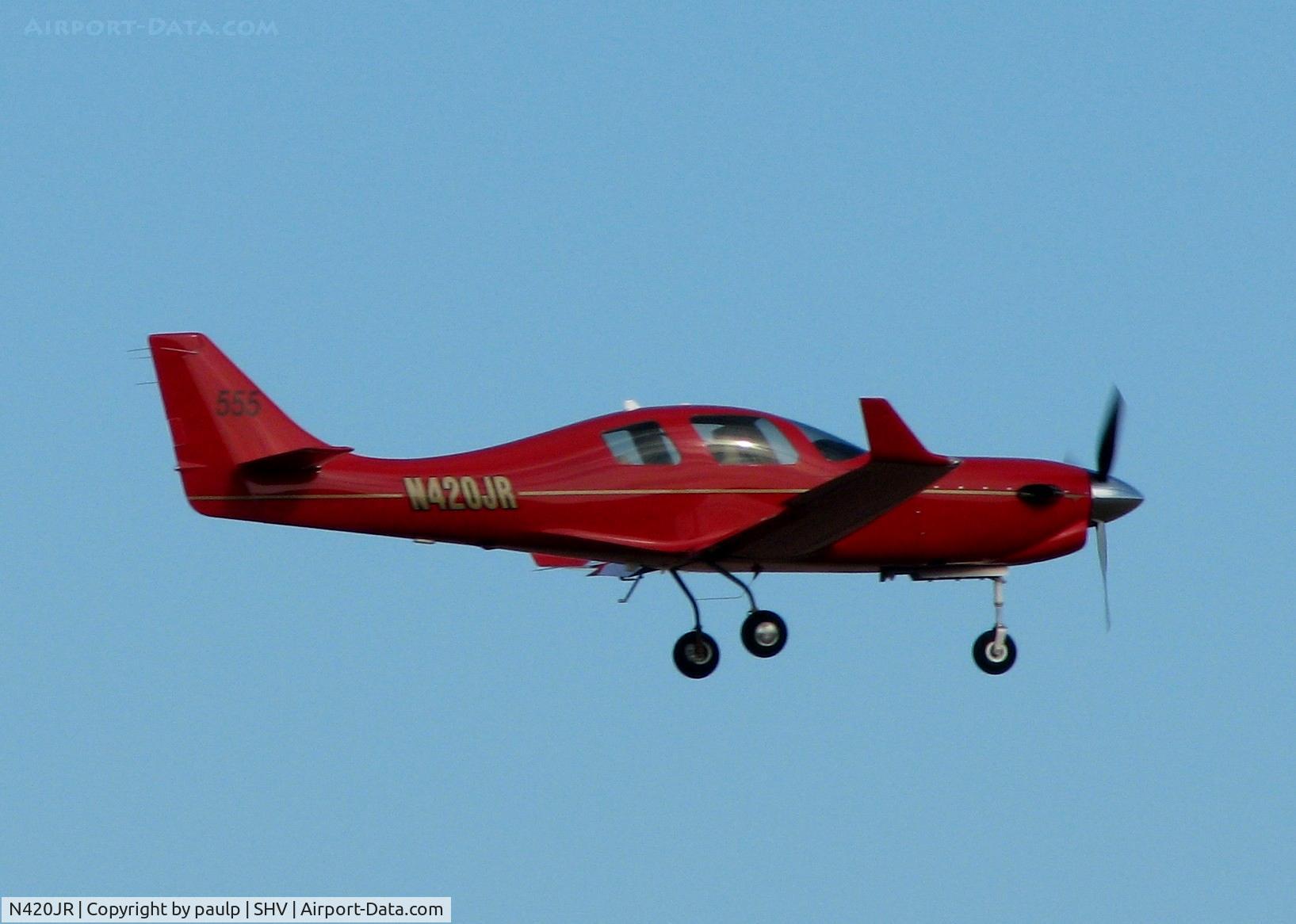 N420JR, Lancair Lancair Propjet C/N LIV-366, Landing on runway 05 at Shreveport Regional.