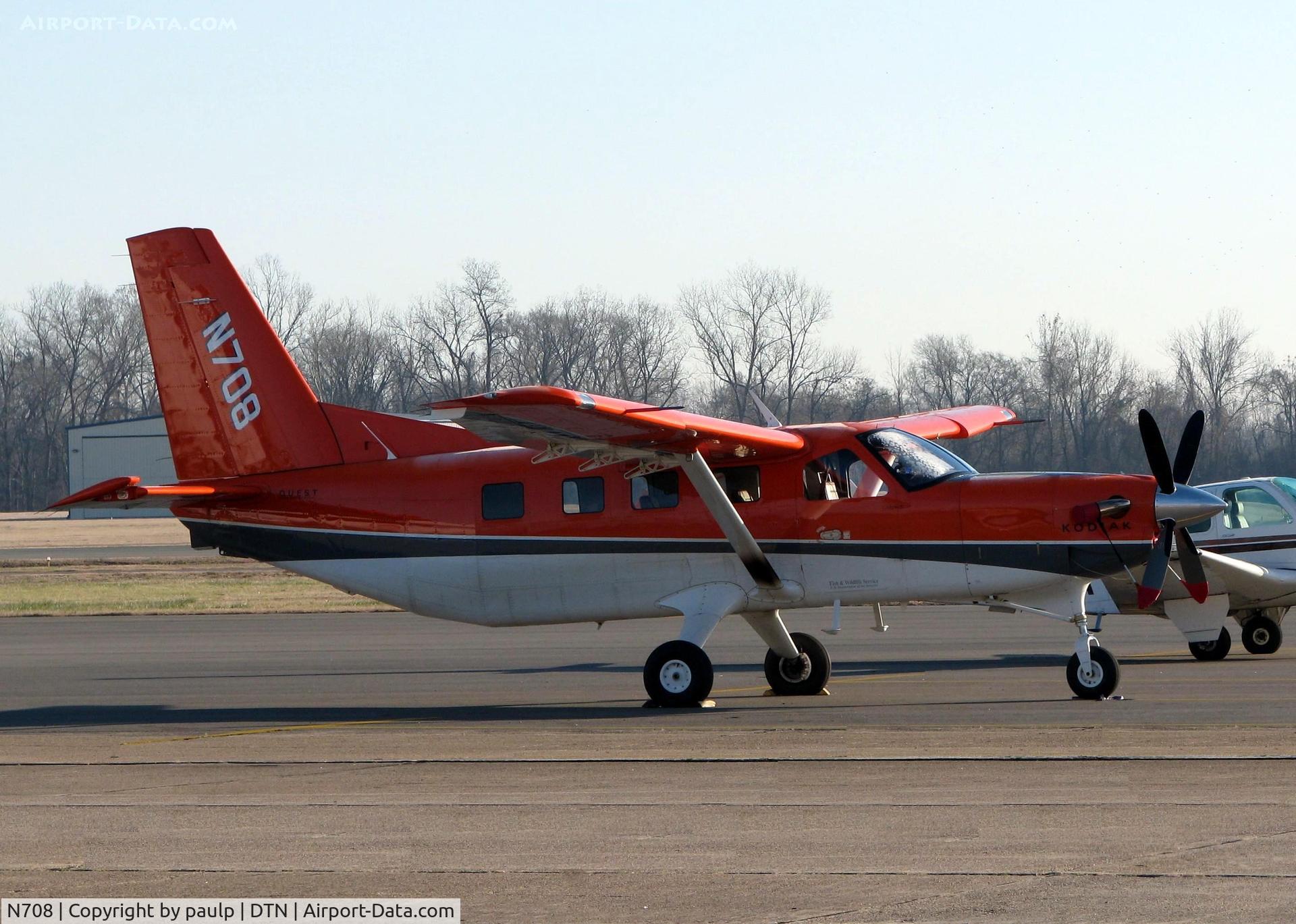 N708, 2008 Quest Kodiak 100 C/N 100-0007, At the Shreveport Downtown airport.