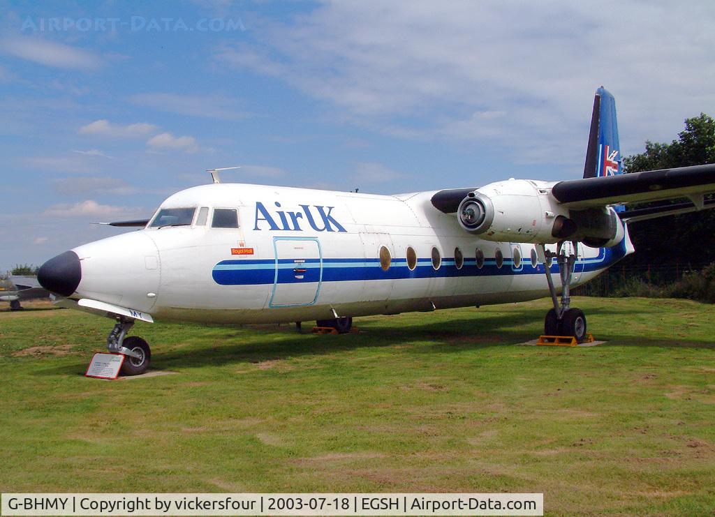 G-BHMY, 1962 Fokker F-27-200 Friendship C/N 10196, City of Norwich Aviation Museum. Former Air UK aircraft.