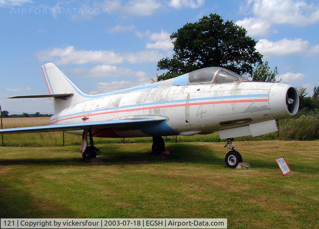 121, Dassault MD-454 Mystere IVA C/N 121, City of Norwich Aviation Museum. Former French Air Force Mystere IVA (c/n 121).