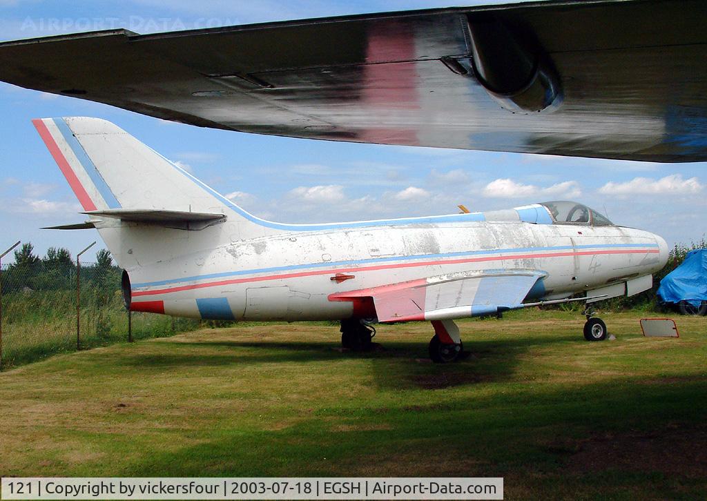 121, Dassault MD-454 Mystere IVA C/N 121, City of Norwich Aviation Museum. Former French Air Force Mystere IVA (C/n 121).