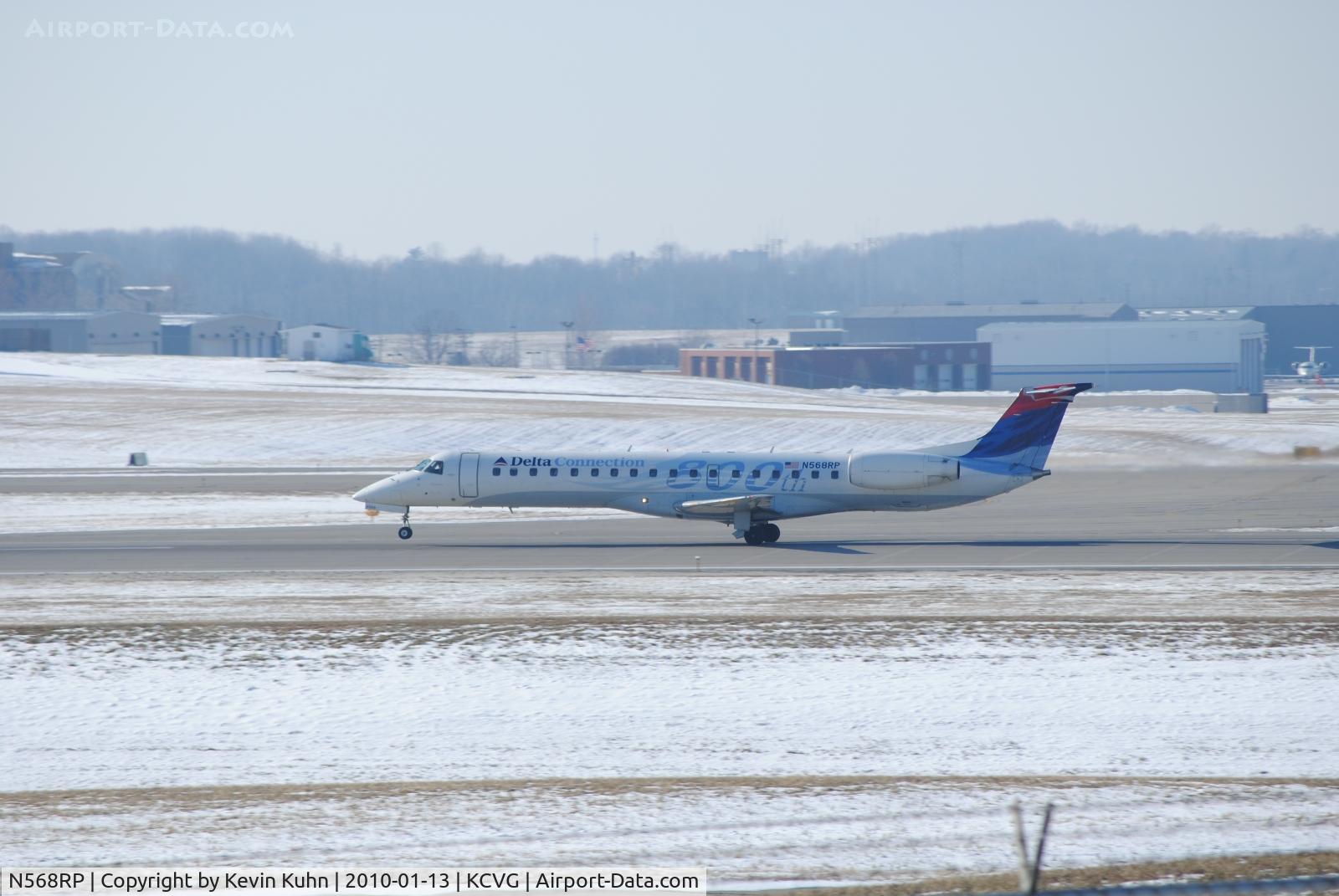 N568RP, 2004 Embraer EMB-145LR C/N 145800, A frequent visitor to KCVG and KCMH. Special colors as the 800th ERJ