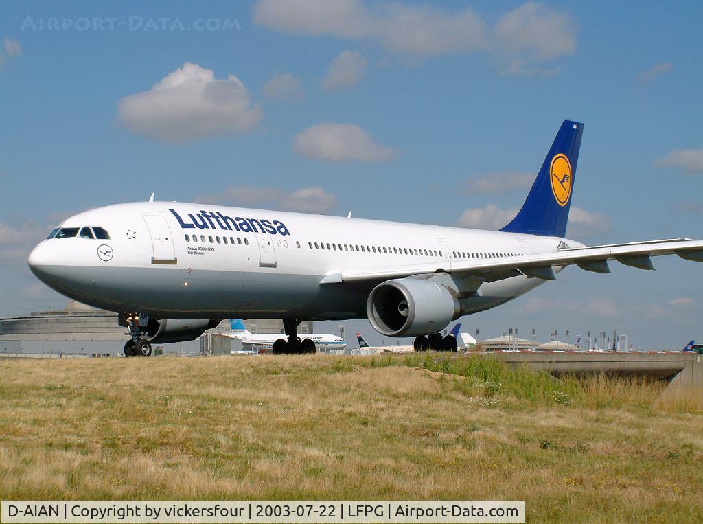 D-AIAN, 1987 Airbus A300B4-603 C/N 411, Lufthansa