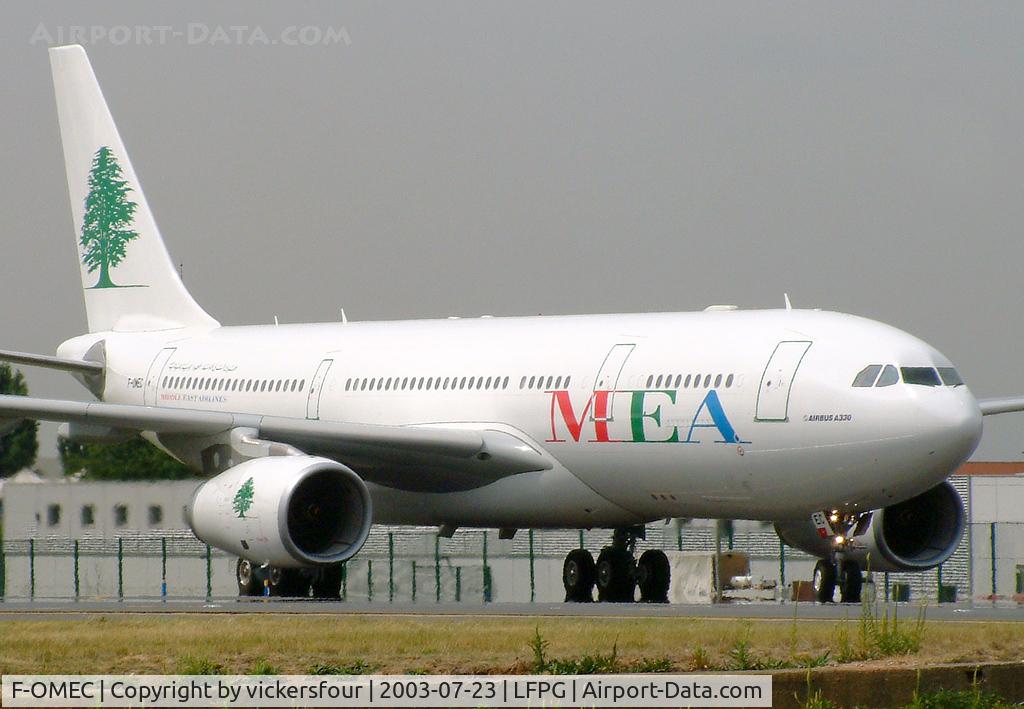 F-OMEC, 2003 Airbus A330-243 C/N 532, MEA