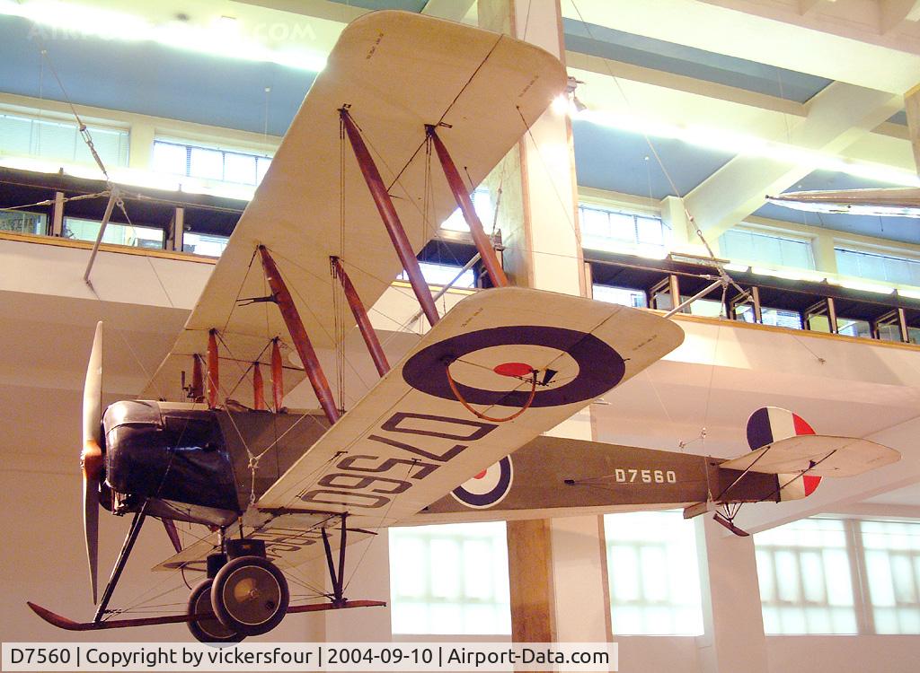 D7560, 1917 Avro 504K C/N Not found D7560, Science Museum - London.