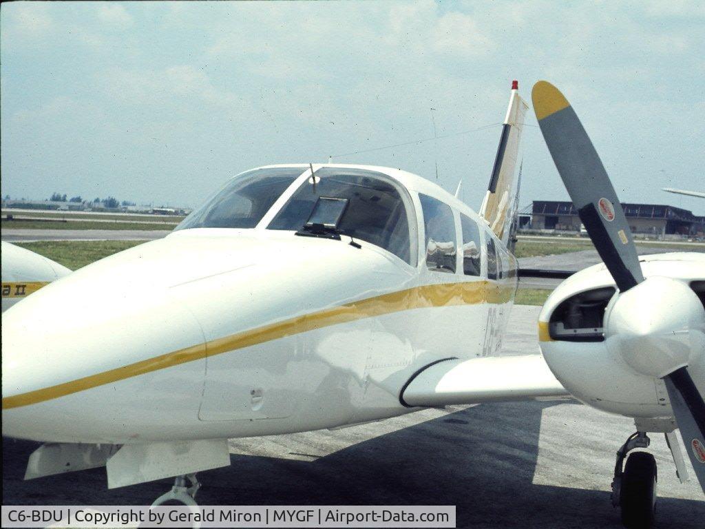 C6-BDU, 1976 Piper PA-34-200T C/N 347770004, original paint and scheme