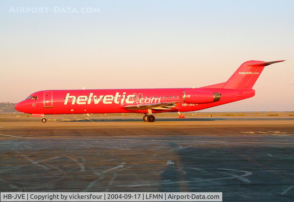 HB-JVE, 1993 Fokker 100 (F-28-0100) C/N 11459, Helvetic