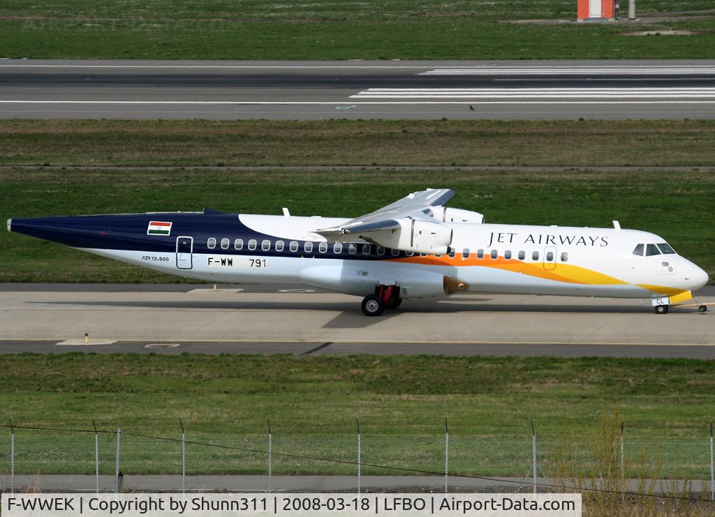 F-WWEK, 2008 ATR 72-212A C/N 791, C/n 791 - Go out from paintshop without tail and registrered as F-WWEK later...