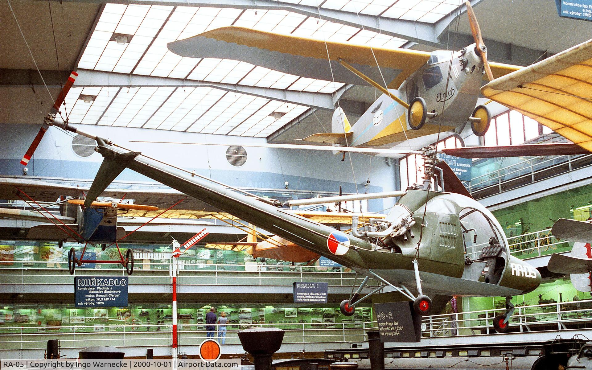 RA-05, Vykumny a Zkusebny Letecky Ustav HC-2 Heli-Baby C/N B, VZLU HC-2 Heli-Baby at the Narodni Technicke Muzeum, Prague