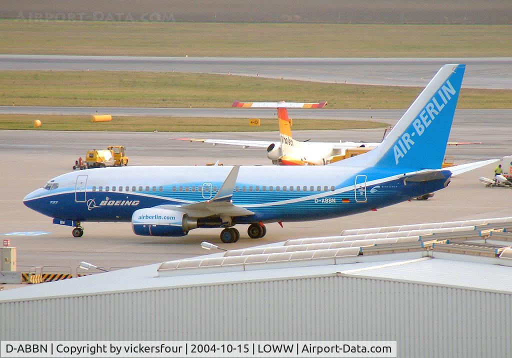 D-ABBN, 2004 Boeing 737-76Q C/N 30293, Air Berlin. 'Dreamliner' scheme.