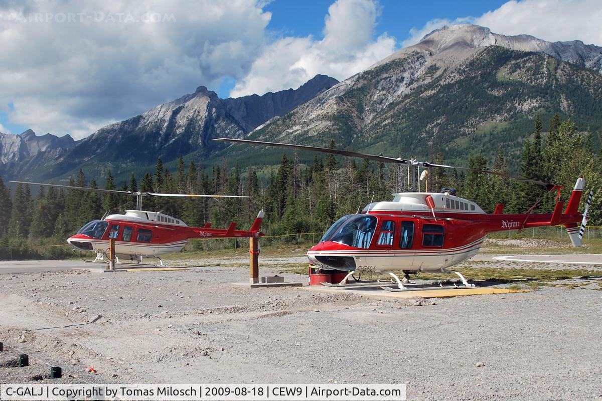 C-GALJ, Bell 206L-3 LongRanger III C/N 51010, Together with C-GALL at Alpine Helicopter's Homebase in Canmore