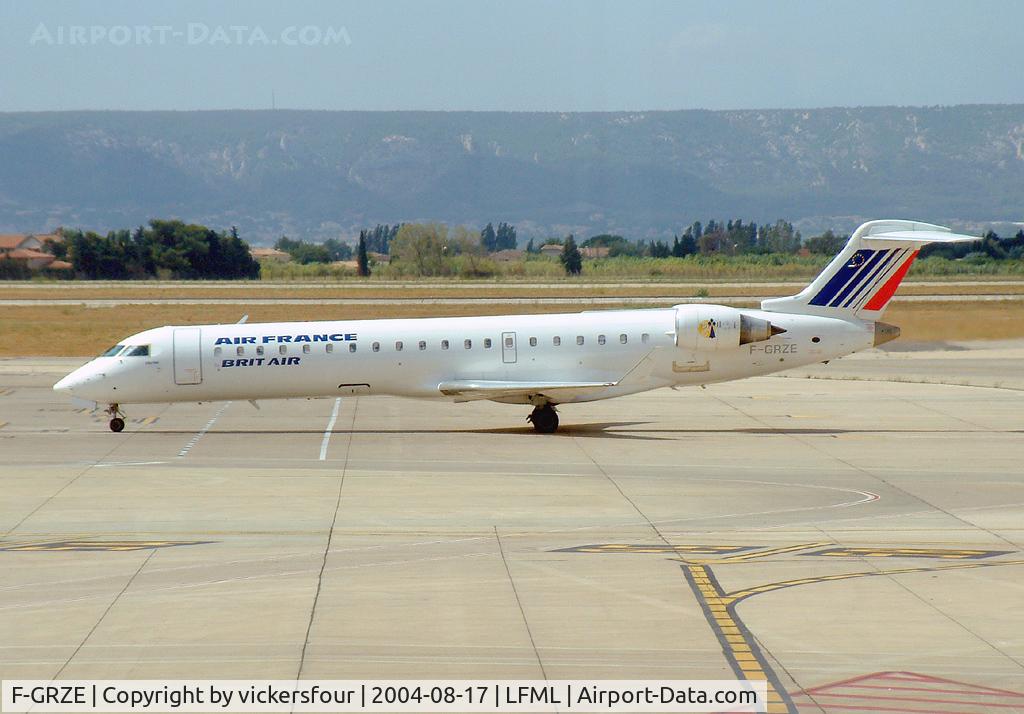 F-GRZE, 2001 Canadair CRJ-702 (CL-600-2C10) Regional Jet C/N 10032, Brit Air, operating for Air France.
