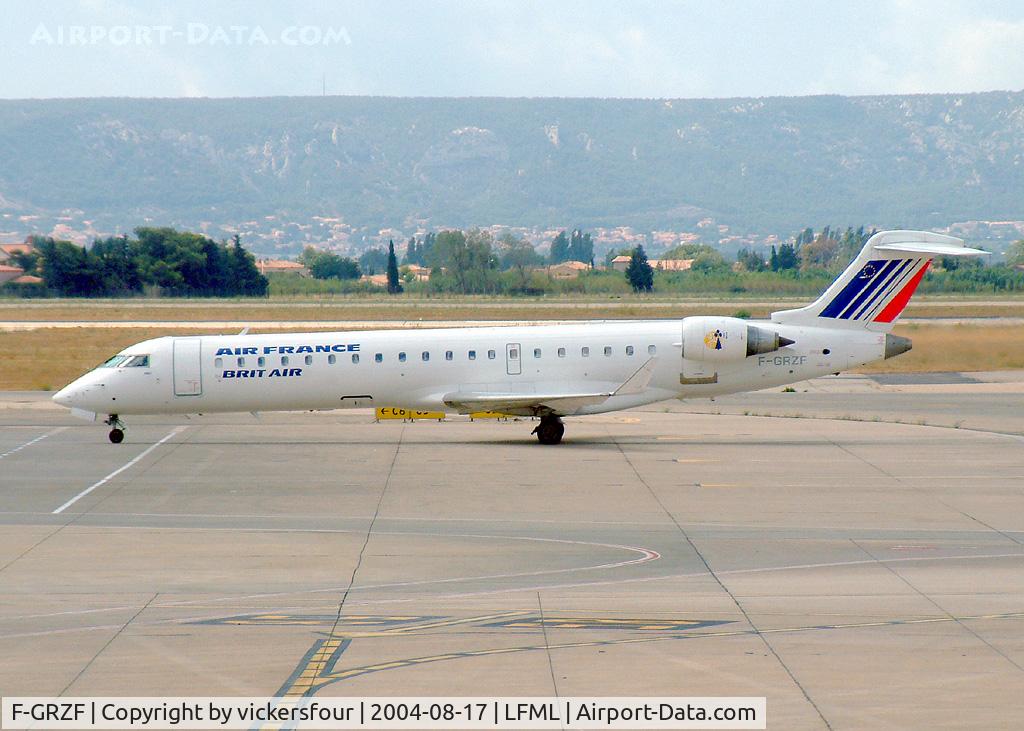 F-GRZF, 2002 Canadair CRJ-700 (CL-600-2C10) Regional Jet C/N 10036, Brit Air, operating for Air France.