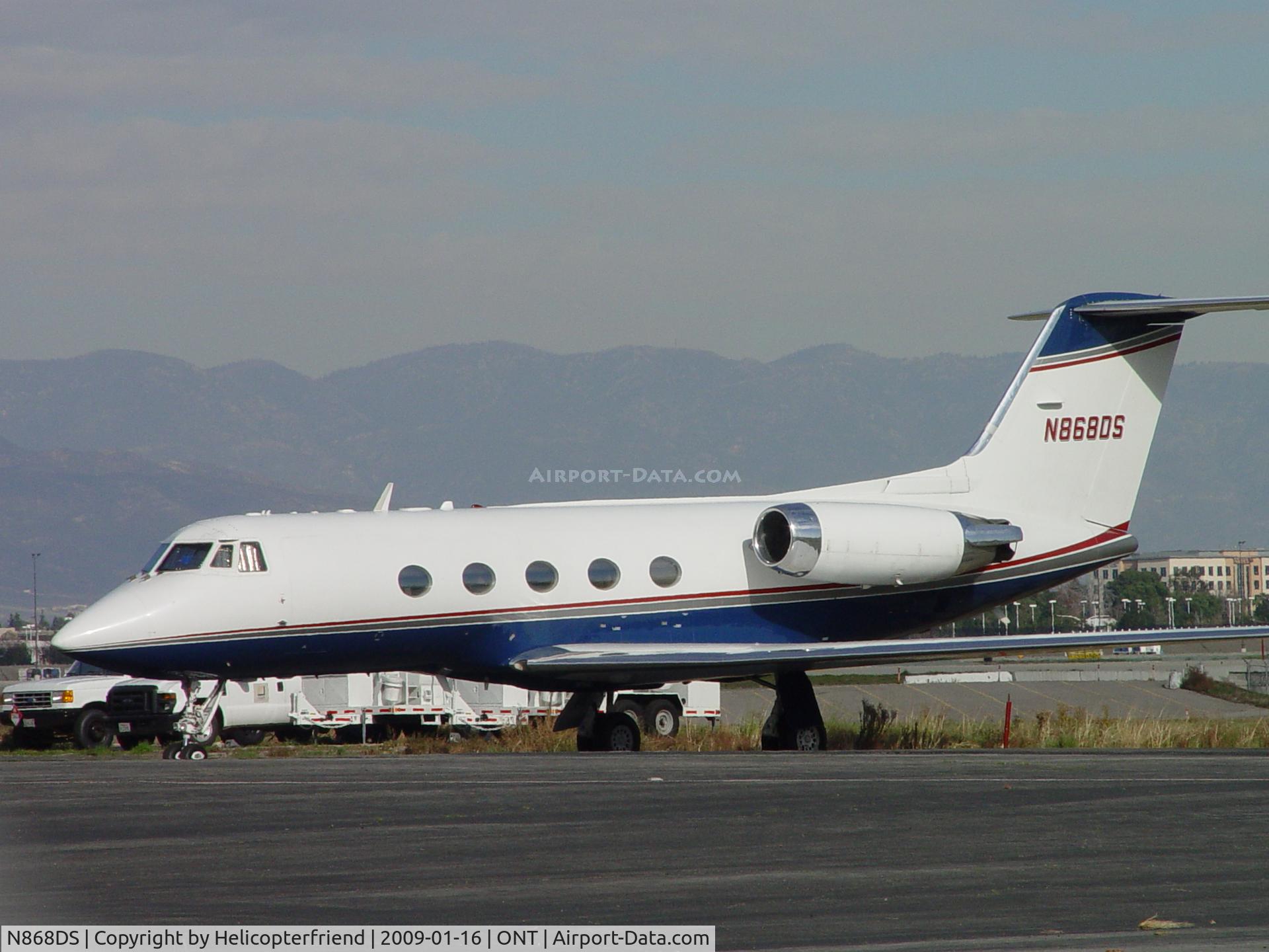 N868DS, 1973 Gulfstream Aerospace G1159B C/N 123, Parked at Ontario