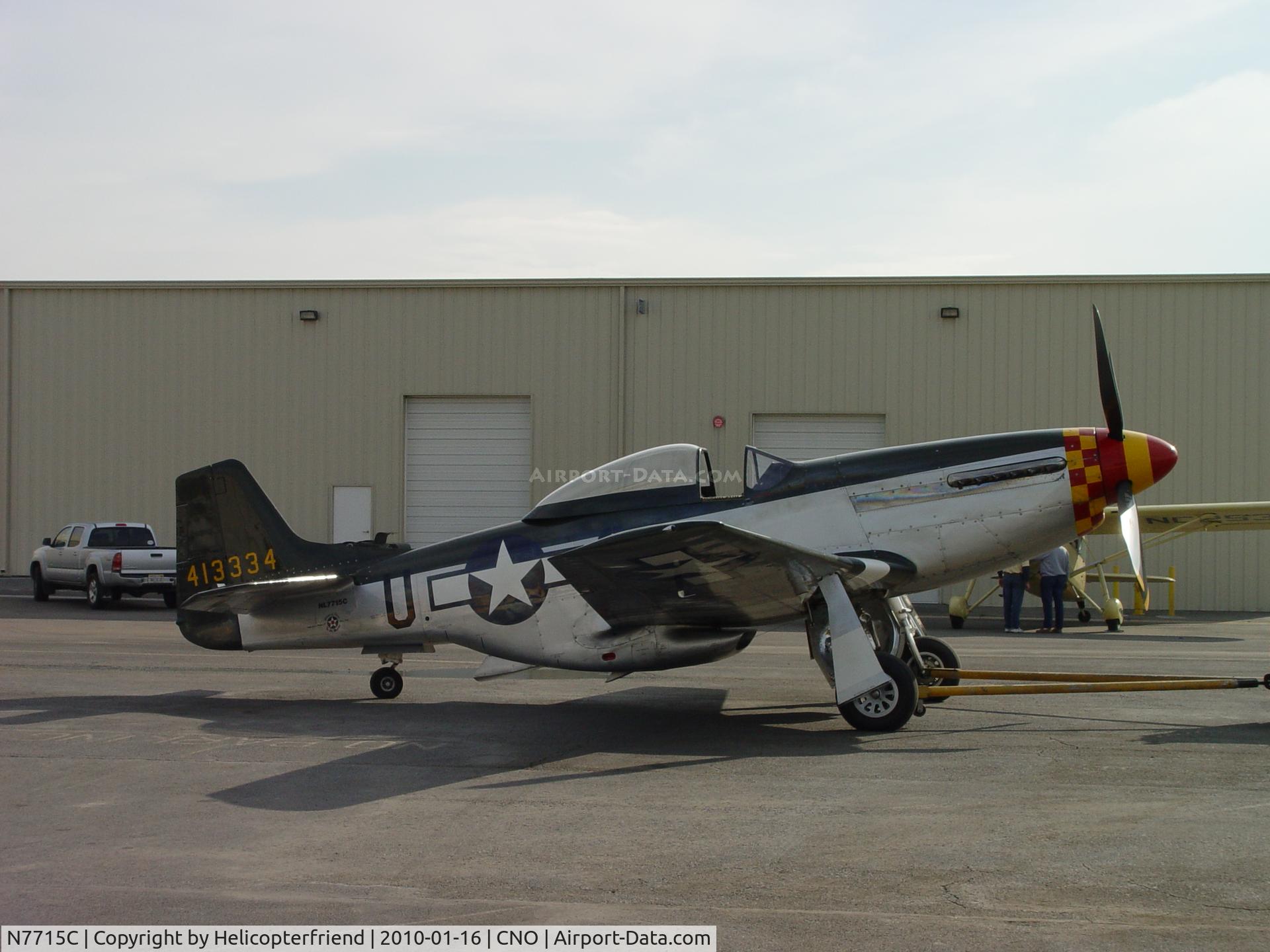 N7715C, 1944 North American P-51D C/N 44-84961A (124-44817), Being made ready to be moved