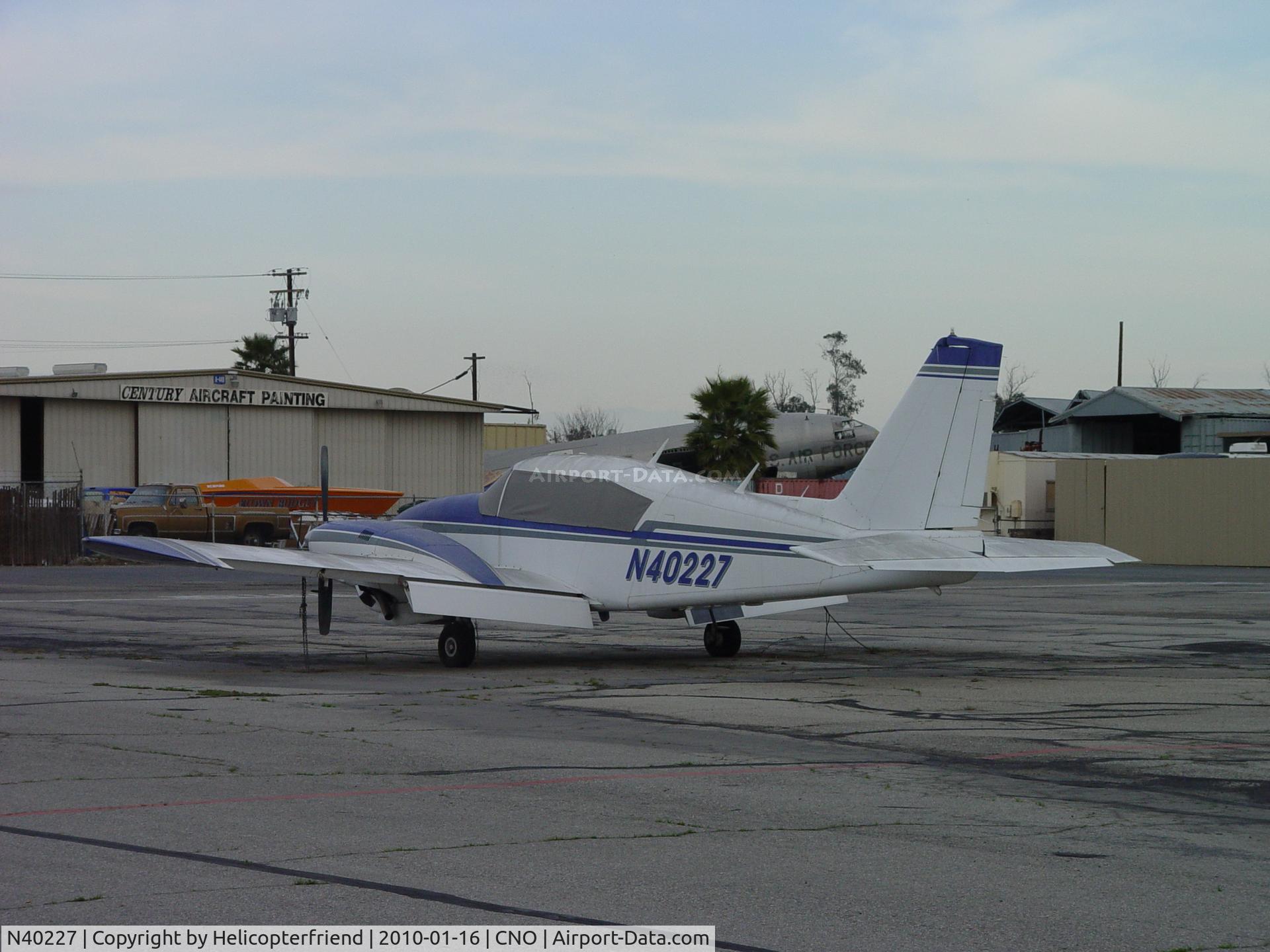 N40227, 1973 Piper PA-23-250 C/N 27-7305026, Parked near the paint shop