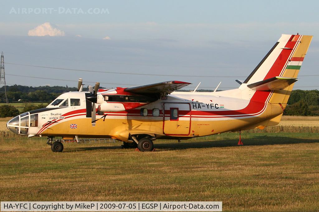 HA-YFC, 1985 Let L-410FG Turbolet C/N 851528, Taken during a beautiful long English Summer evening.