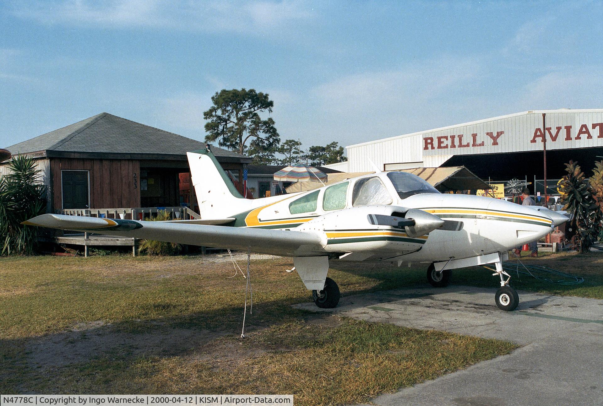 N4778C, 1965 Beech 95-B55 (T42A) Baron C/N TC-936, Beechcraft 95-B55 Baron at Kissimmee airport, close to the Flying Tigers Aircraft Museum