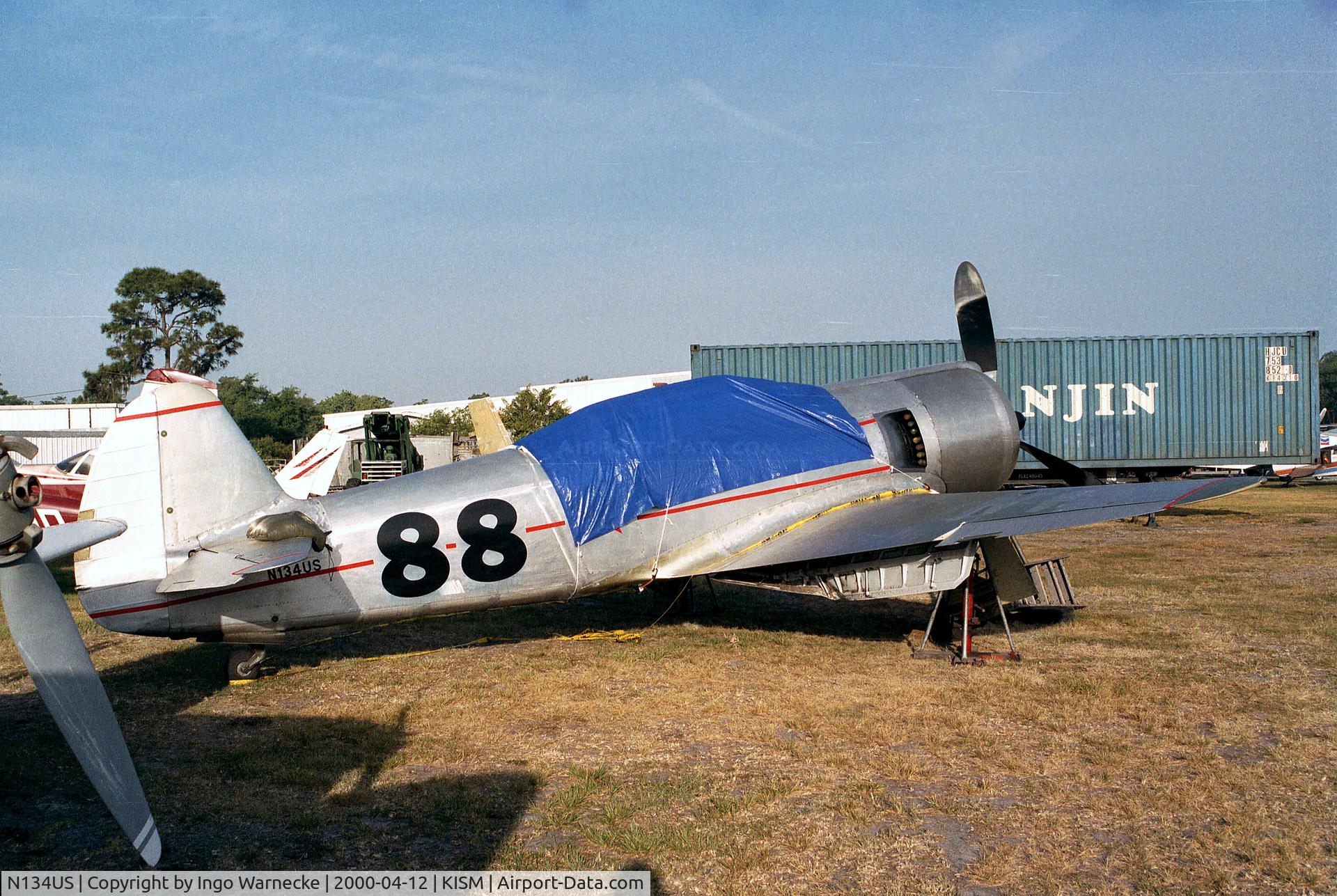 N134US, 1996 Yakovlev Yak-3UR 2000 C/N DMC0003, Clarke Yak 3UR 2000 Racer (based on Yak-11 trainer) at Kissimmee airport, close to the Flying Tigers Aircraft Museum