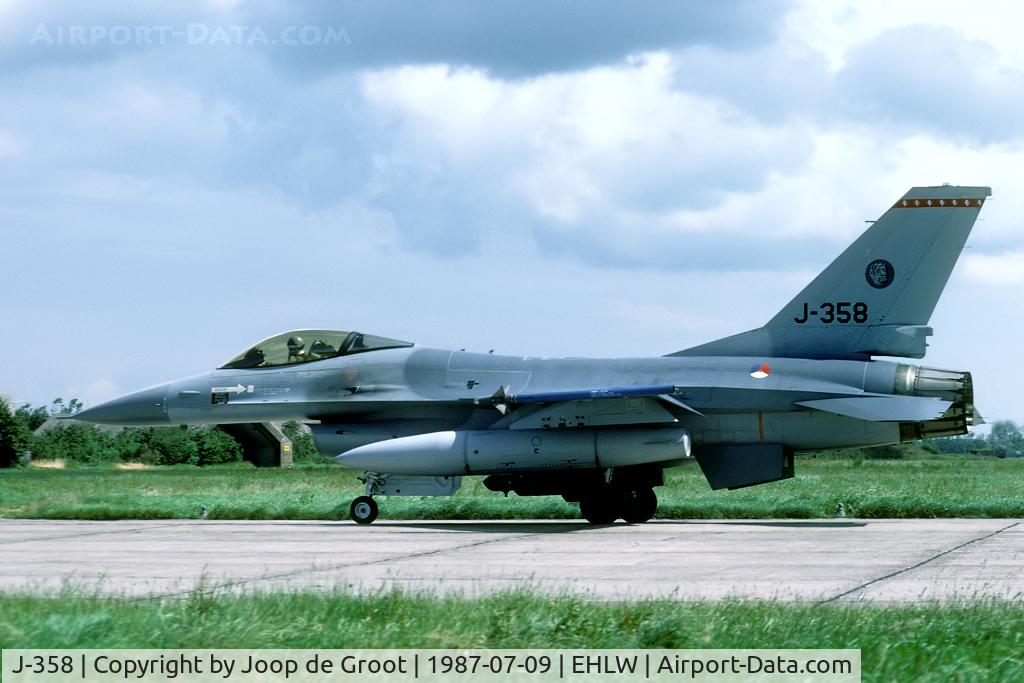 J-358, Fokker F-16A Fighting Falcon C/N 6D-115, On the 10th of May 1990 this aircraft was w/o.