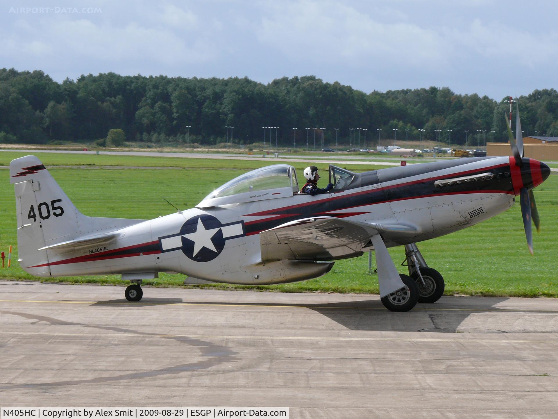 N405HC, 1944 North American F-51D Mustang C/N 44-10753, North American F-51D Mustang NL405HC Biltema painted as US Air Force 405