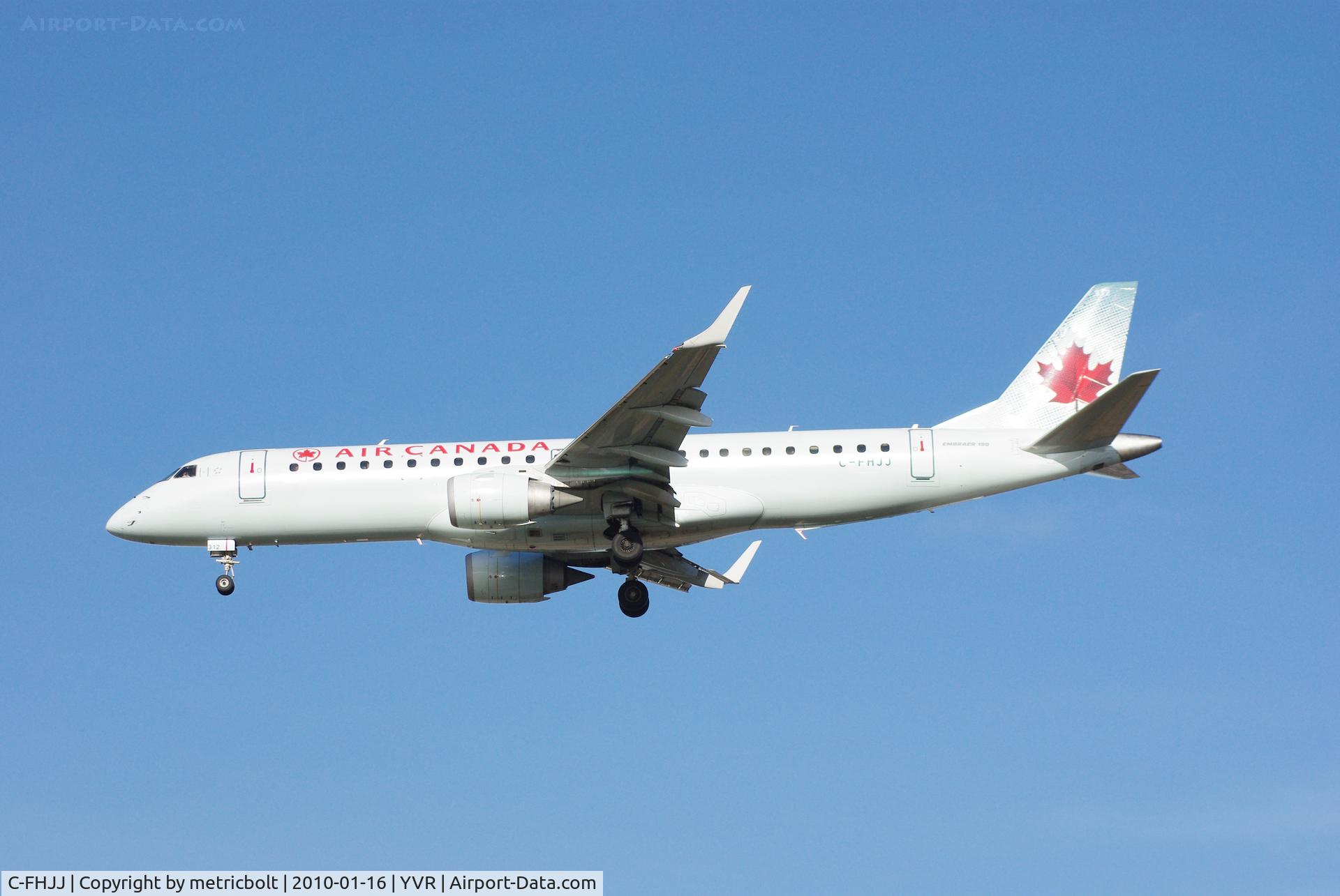 C-FHJJ, 2006 Embraer 190AR (ERJ-190-100IGW) C/N 19000041, arrival at YVR
