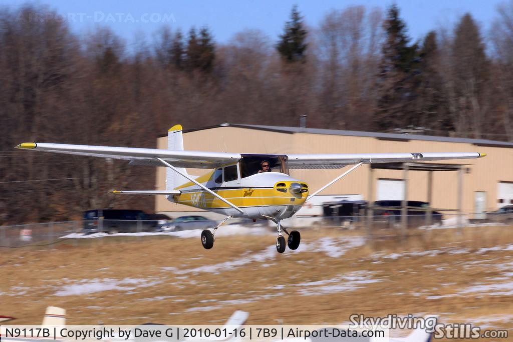 N9117B, 1958 Cessna 172 C/N 36617, Departing Ellington, CT