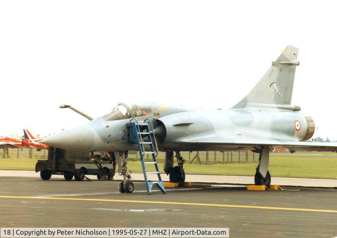 18, Dassault Mirage 2000C C/N 33, Mirage 2000C of EC 01.002 French Air Force on the flight-line at the 1995 Mildenhall Air Fete.
