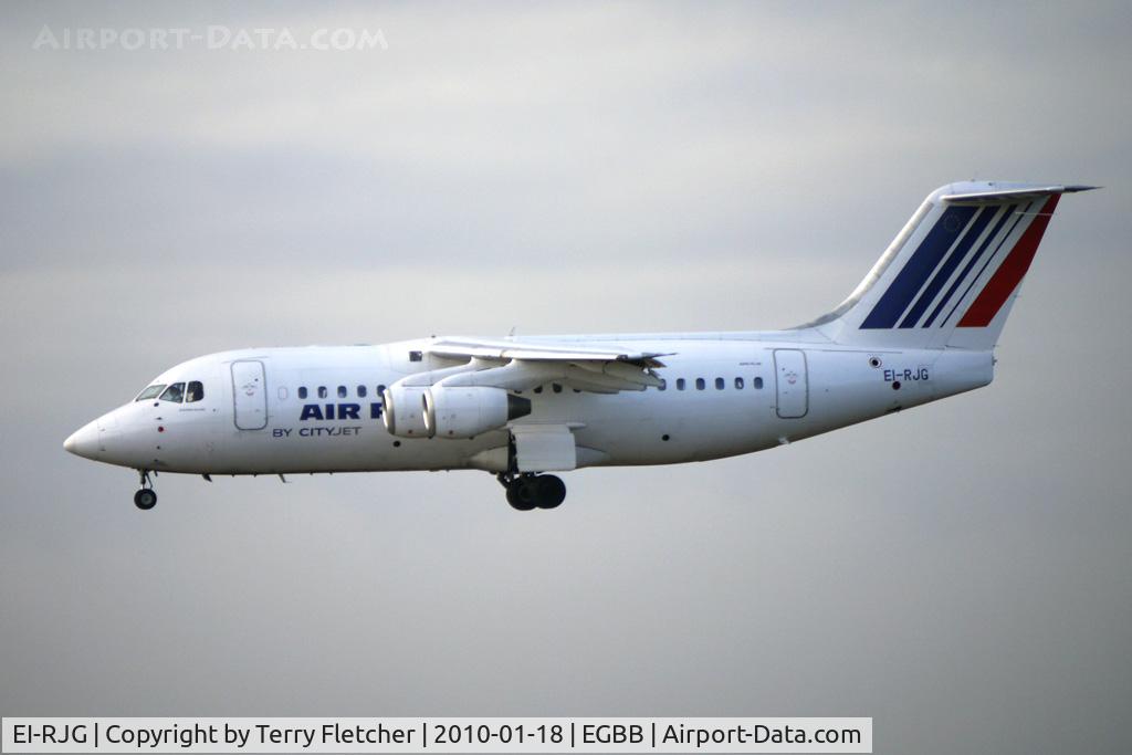EI-RJG, 1999 British Aerospace Avro 146-RJ85A C/N E2344, Cityjet / Air France BAE146 landing at Birmingham UK