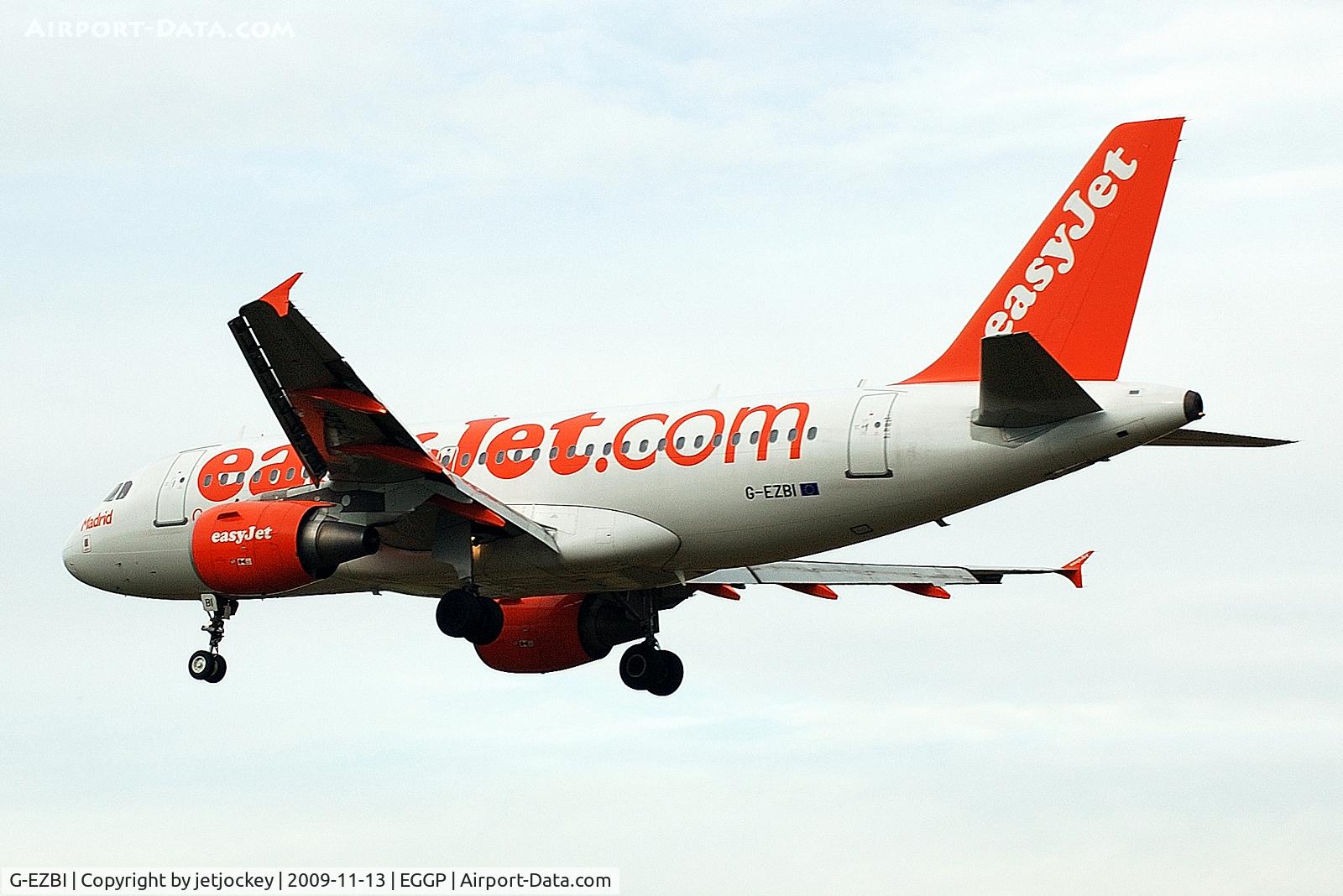 G-EZBI, 2006 Airbus A319-111 C/N 3003, On approach to LPL John Lennon