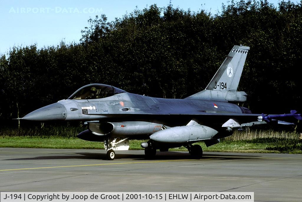 J-194, Fokker F-16AM Fighting Falcon C/N 6D-101, One of the F-16's that now have been sold to Chile.