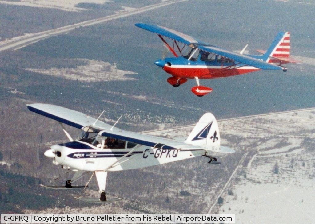 C-GPKQ, 1962 Piper PA-22-108X Colt C/N 22-9269X, Formation Flight with C-GUCP Decathlon in province of Quebec