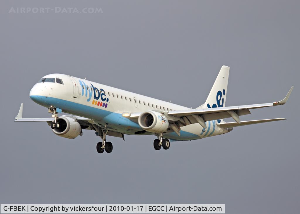 G-FBEK, 2008 Embraer 195LR (ERJ-190-200LR) C/N 19000168, FlyBE