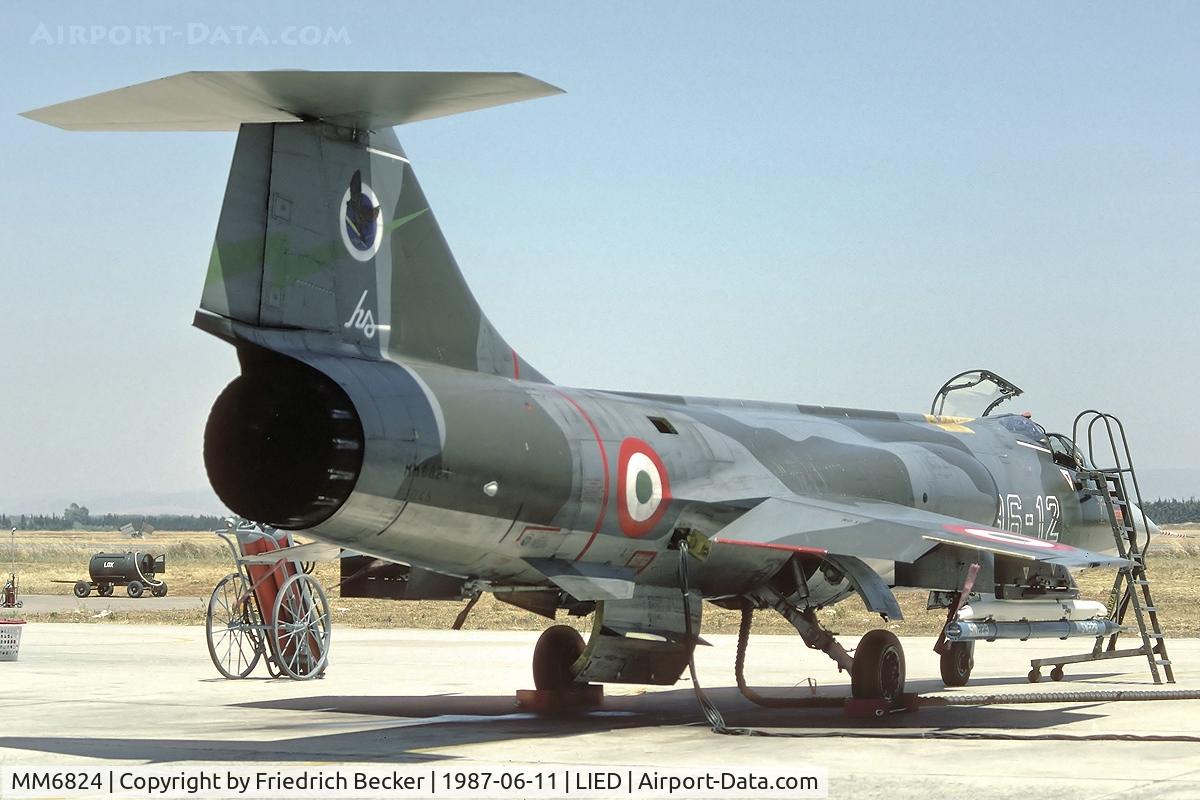MM6824, Aeritalia F-104S-ASA Starfighter C/N 1124, flightline at Decimomannu