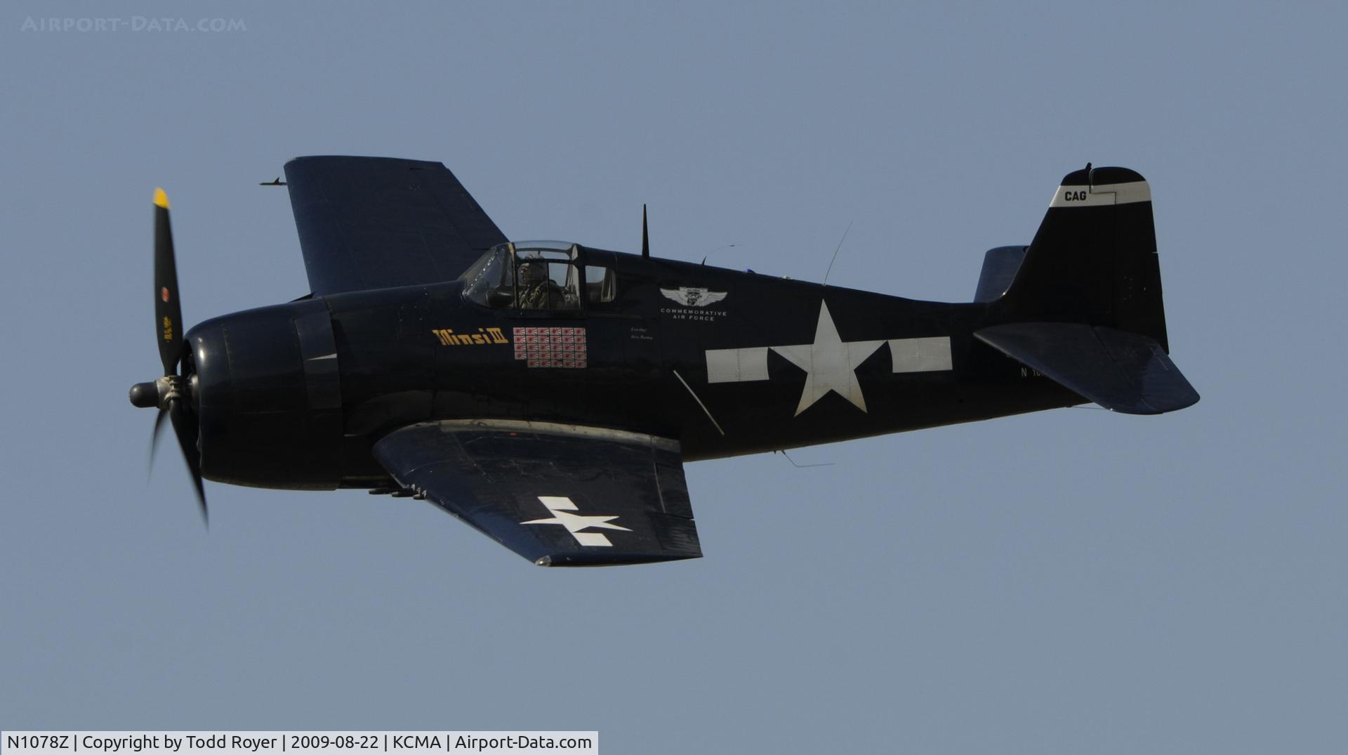 N1078Z, 1963 Grumman F6F-5 Hellcat C/N 27354801-66, CAMARILLO AIR SHOW 2009