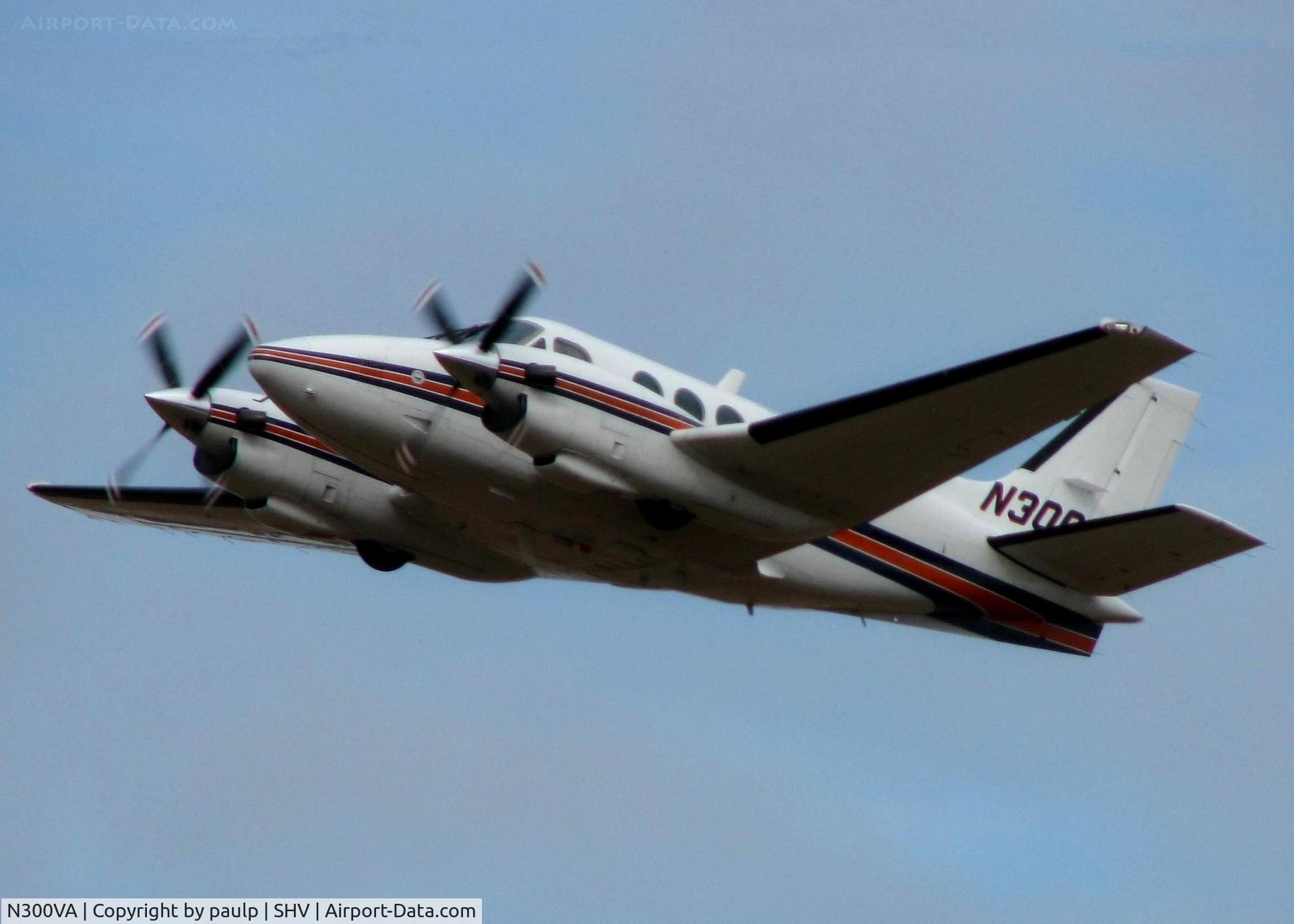 N300VA, 1979 Beech C90 King Air C/N LJ-877, Off of runway 23 at Shreveport Regional.