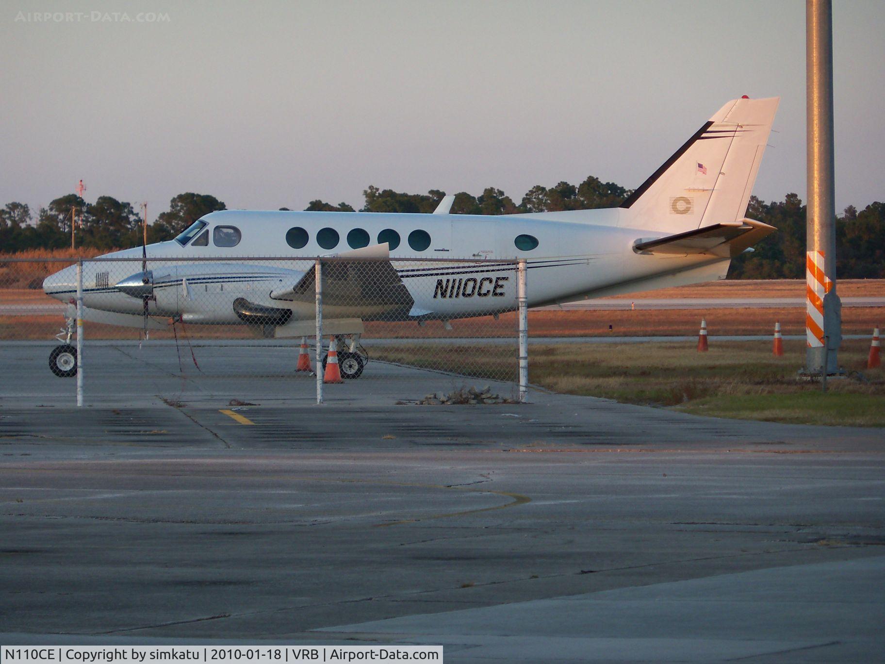 N110CE, 1995 Beech B100 King Air King Air C/N BE-120, Sitting at VRB in the afternoon