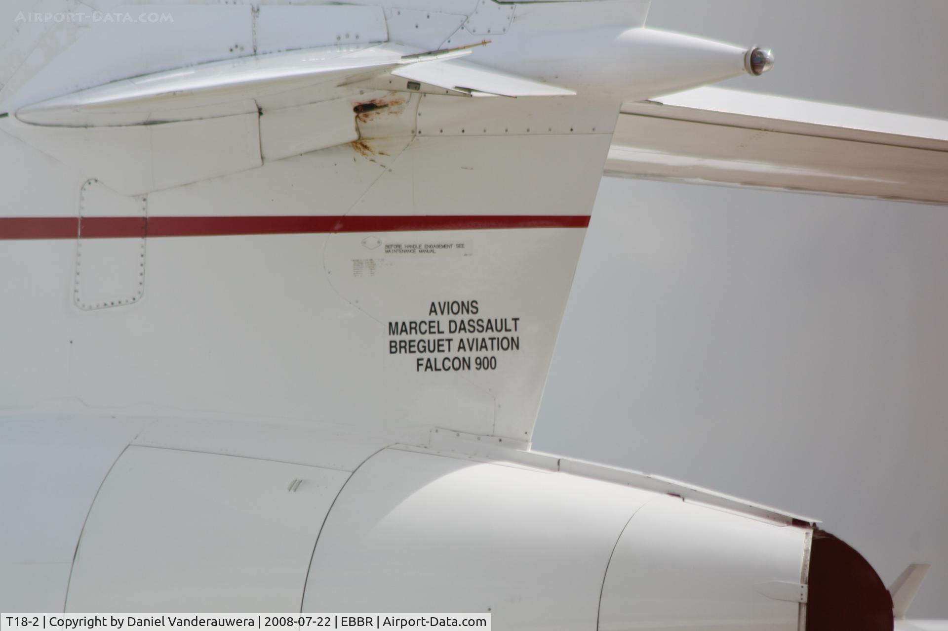 T18-2, 1990 Dassault Falcon 900 C/N 90, Parked on G.A. apron