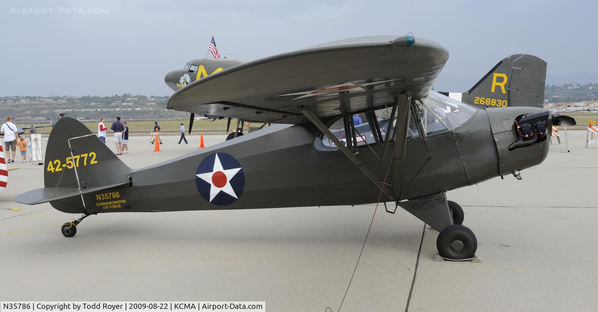 N35786, 1941 Piper J5A Cub Cruiser C/N 5-772, CAMARILLO AIR SHOW 2009