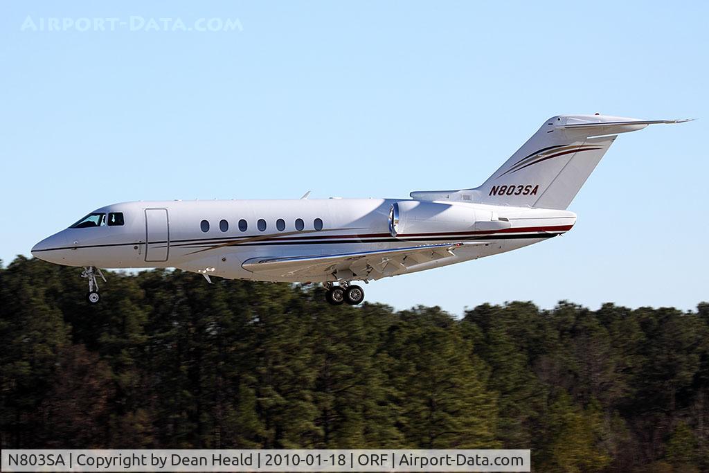 N803SA, 2007 Hawker Beechcraft 4000 C/N RC-8, International Oil Trading Company's (IOTC Air LLC) 2007 Hawker Beechcraft 4000 N803SA arriving from Palm Beach Int'l (KPBI).