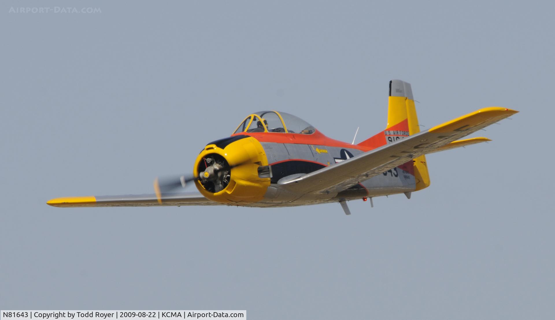 N81643, 1949 North American T-28A Trojan C/N 159-155 (49-1643), CAMARILLO AIR SHOW 2009