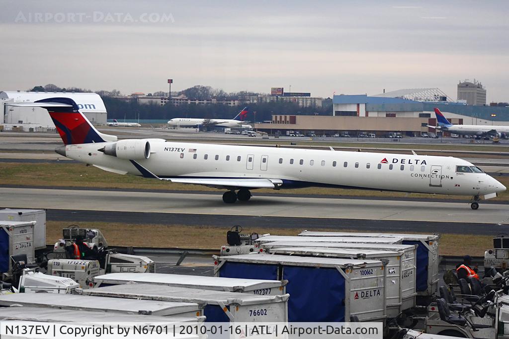 N137EV, 2009 Bombardier CRJ-900ER (CL-600-2D24) C/N 15227, Delta Connection