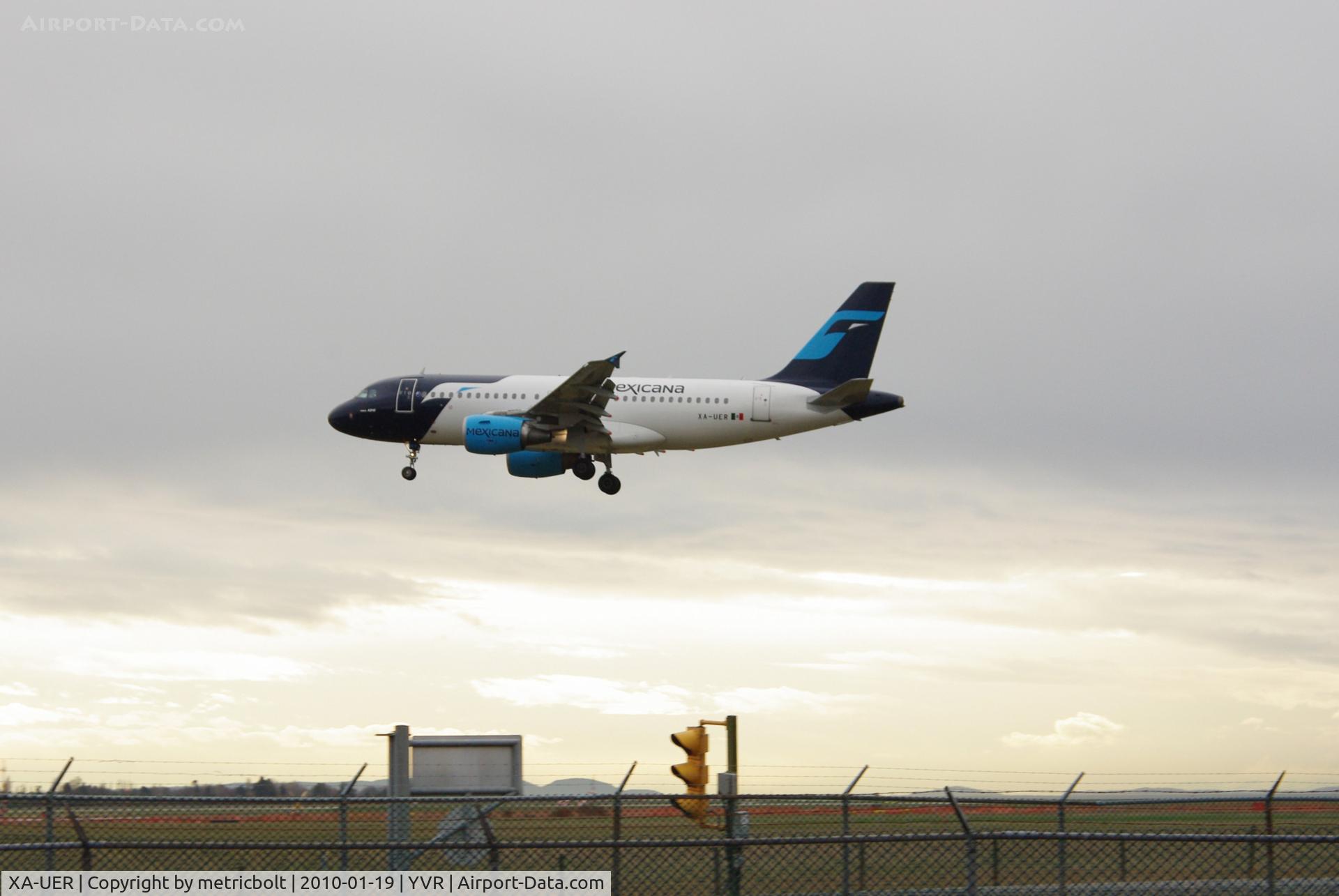 XA-UER, 2006 Airbus A319-112 C/N 2662, Landing at YVR