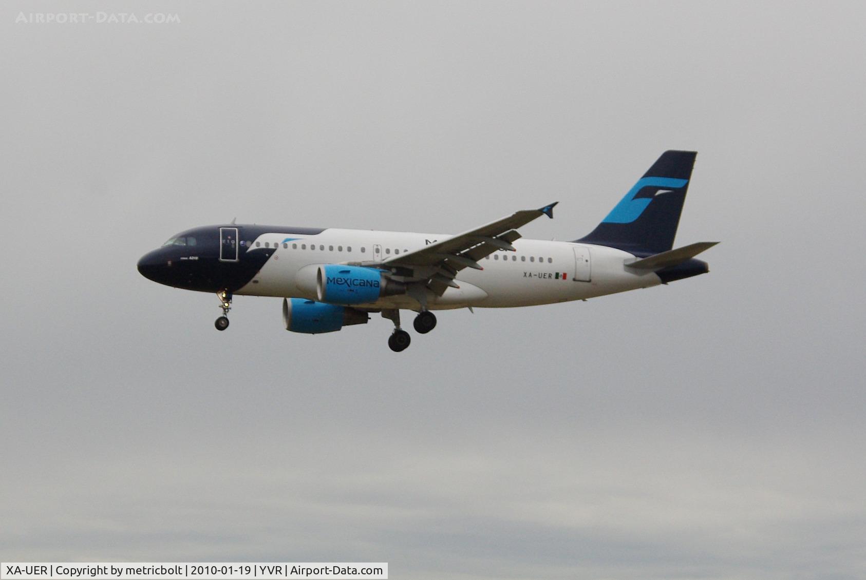 XA-UER, 2006 Airbus A319-112 C/N 2662, arrival at YVR
